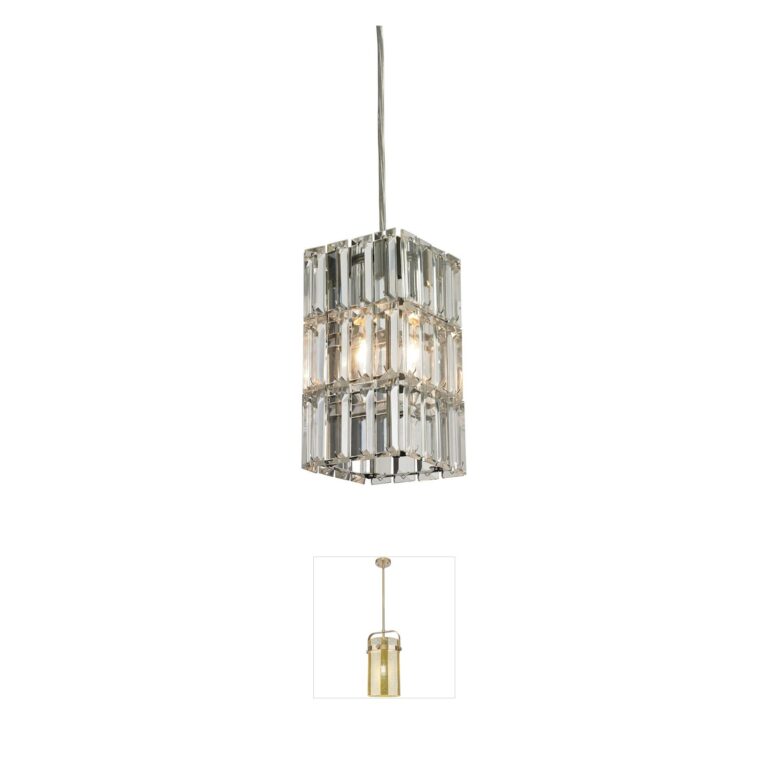 Atlas Lighting & Home Cynthia Polished Chrome and Cut Crystal Mini Pendant