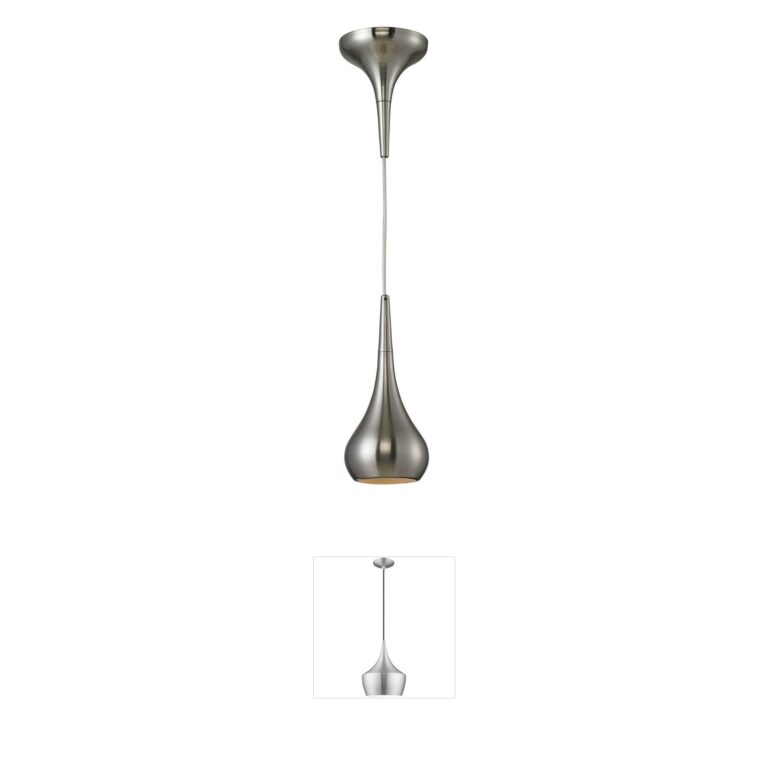 Atlas Lighting & Home Lindsey Satin Nickel Mini Pendant