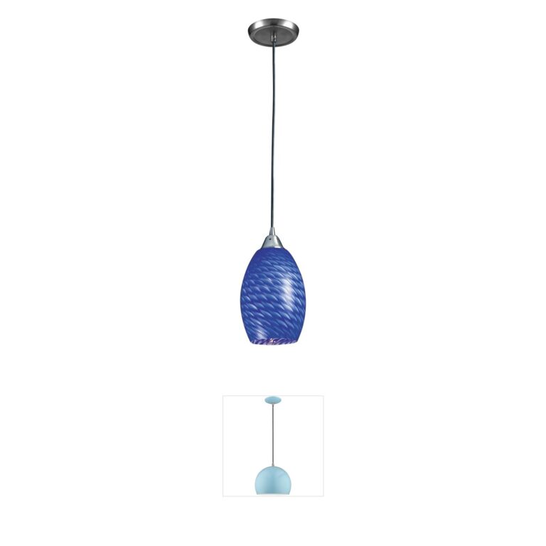 Atlas Lighting & Home Mulinello 6-Inch Sapphire Glass Mini Pendant