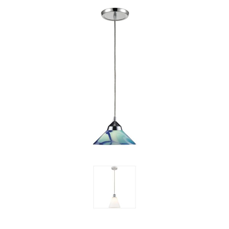 Atlas Lighting & Home Refraction 7" Caribbean Glass LED Mini Pendant