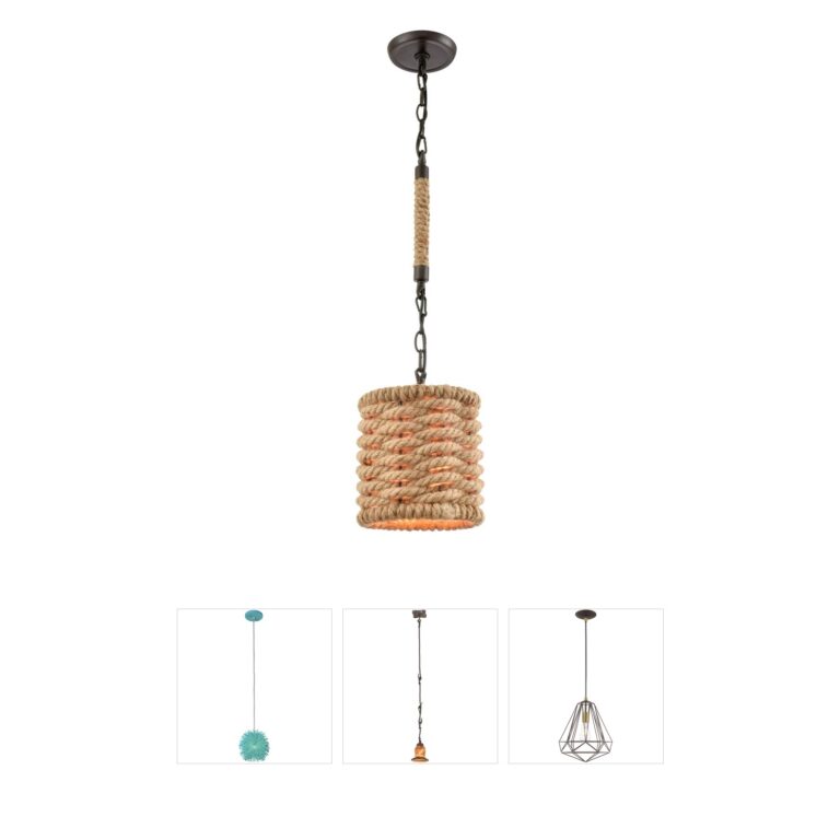 Atlas Lighting & Home Weaverton Natural Rope Mini Pendant