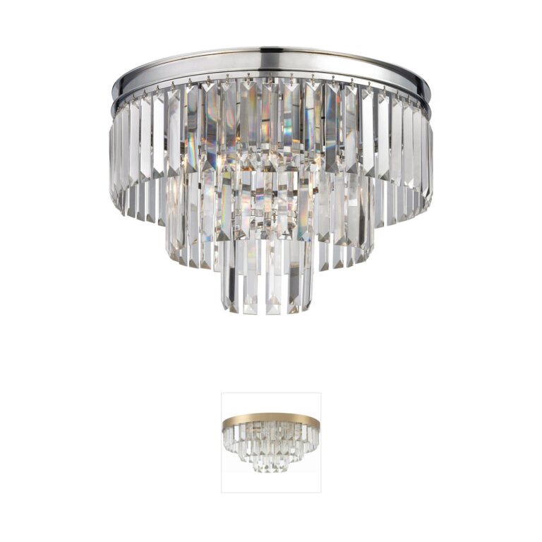 Atlas Lighting & Home Palacial Crystal Semi-Flush Mount