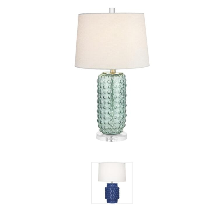 Atlas Lighting & Home Caicos Seafoam Green Glass Table Lamp