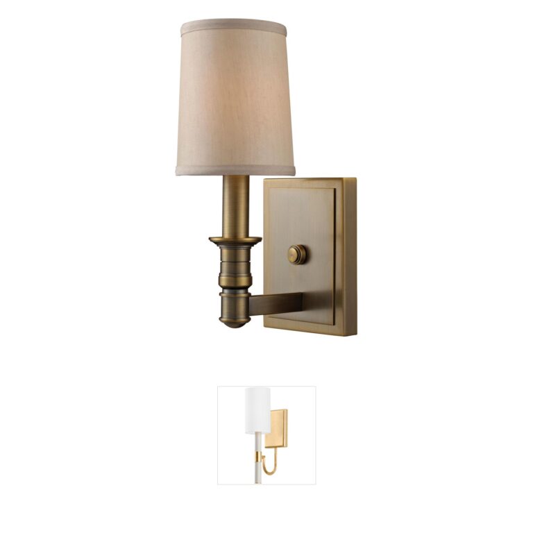 Atlas Lighting & Home Baxter 11-Inch Brushed Antique Brass Wall Sconce