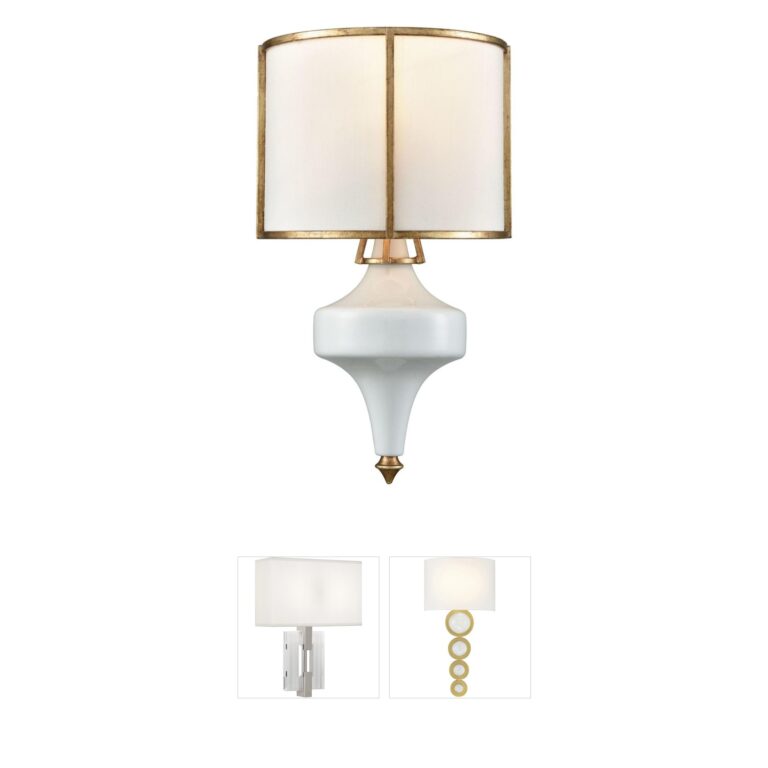 Atlas Lighting & Home Ceramique Gold Leaf Ceramic Sconce