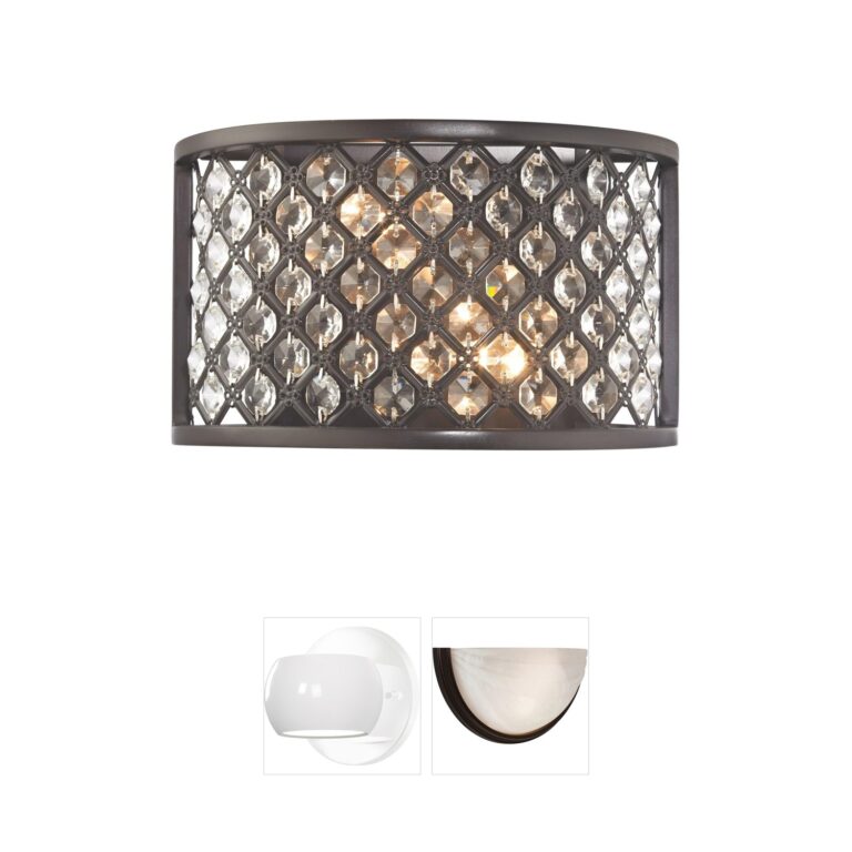 Atlas Lighting & Home Genevieve 2-Light Crystal Wall Sconce