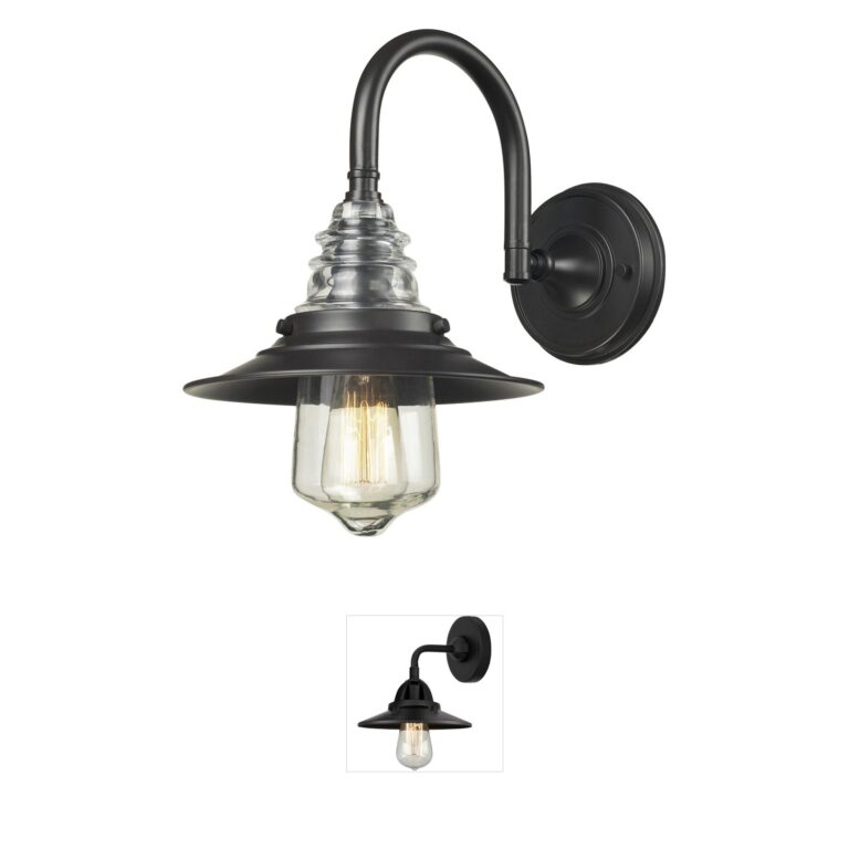 Atlas Lighting & Home Insulator Glass Clear Glass Wall Sconce