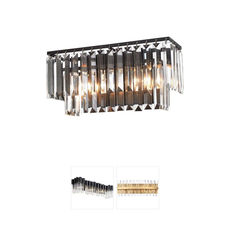 Atlas Lighting & Home Palacial 15-Inch 2-Light Crystal Vanity Light in Oil Rubbed Bronze