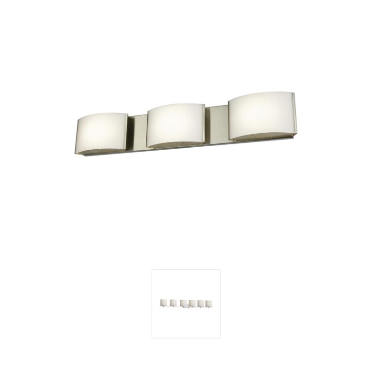 Atlas Lighting & Home Pandora 25-Inch Satin Nickel Integrated LED Vanity Light