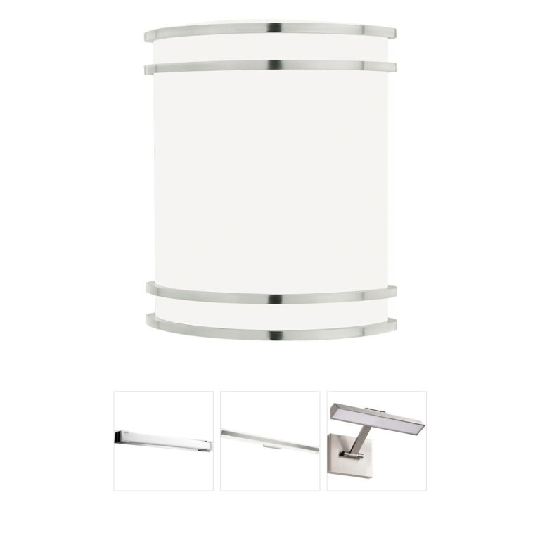Atlas Lighting & Home Parallel 1-Light Brushed Nickel Sconce with White Glass