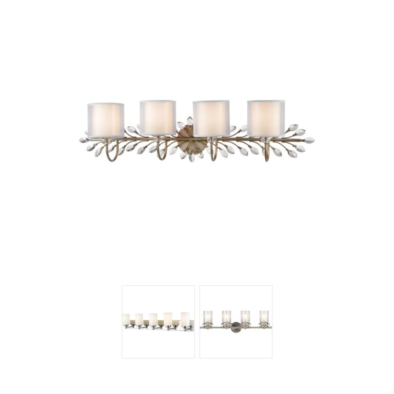 Atlas Lighting & Home Asbury 4-Light Aged Silver Vanity Light