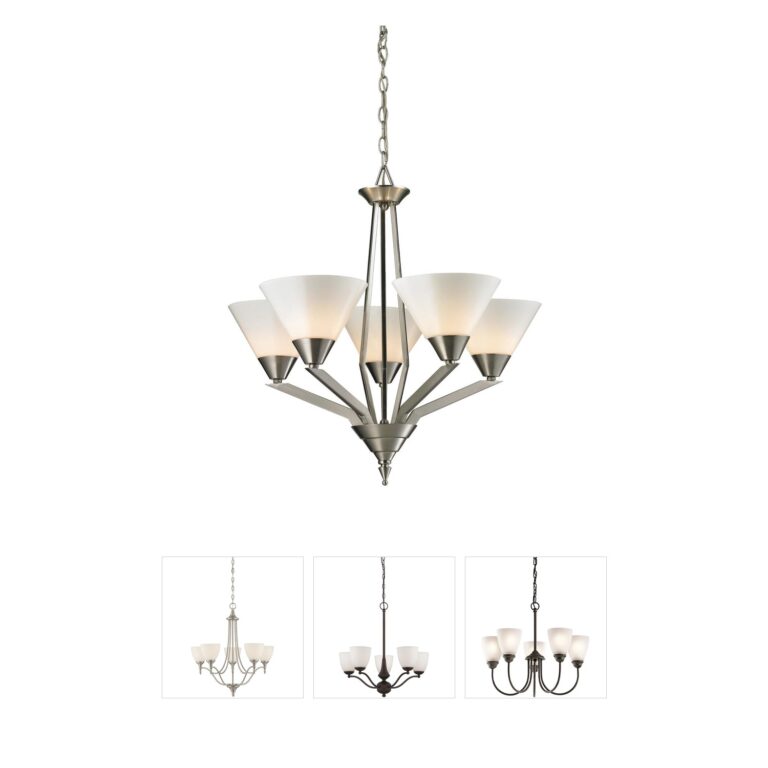 Atlas Lighting & Home Tribecca 5-Light Brushed Nickel Chandelier