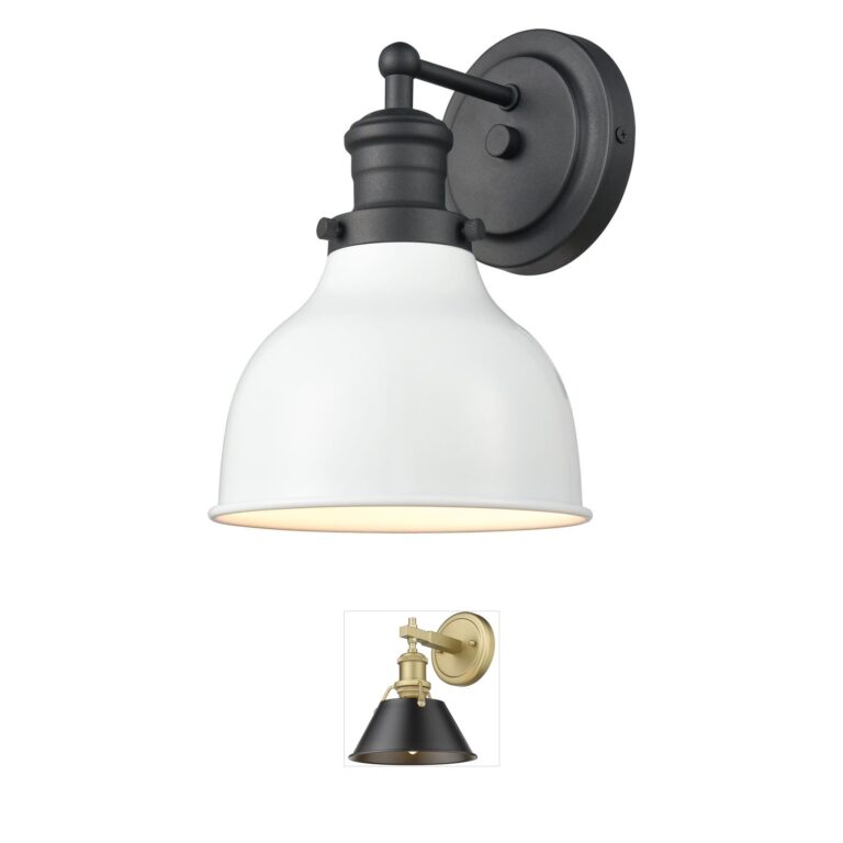 Atlas Lighting & Home Haralson Charcoal Steel 1-Light Sconce