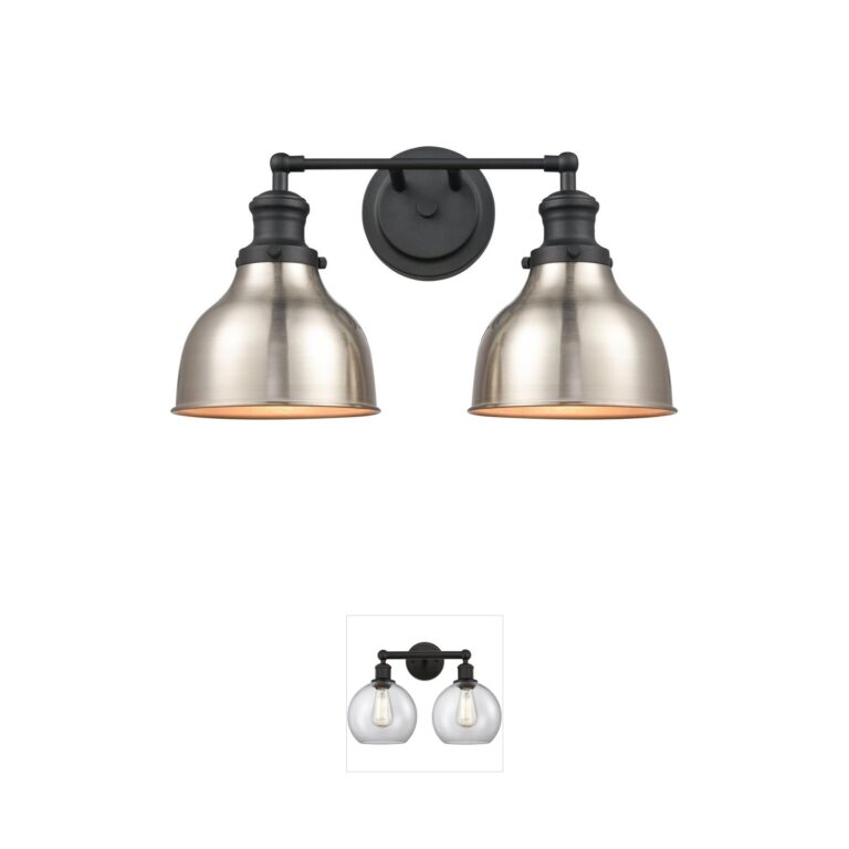 Atlas Lighting & Home Haralson 2-Light Charcoal Steel Vanity Light