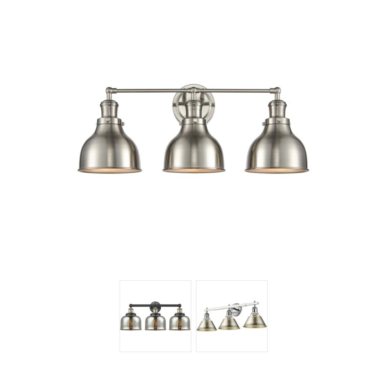 Atlas Lighting & Home Haralson 24-inch 3-Light Satin Nickel Vanity Light