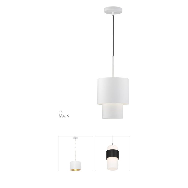 Livex Lighting Zolana White Steel Mini Pendant