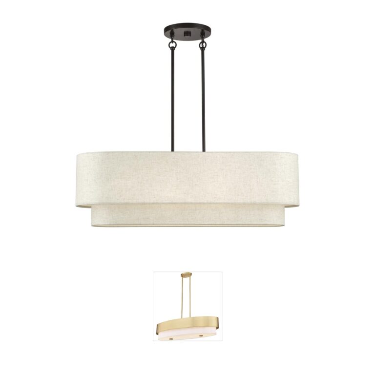 Livex Lighting Manorwood English Bronze Linear Chandelier