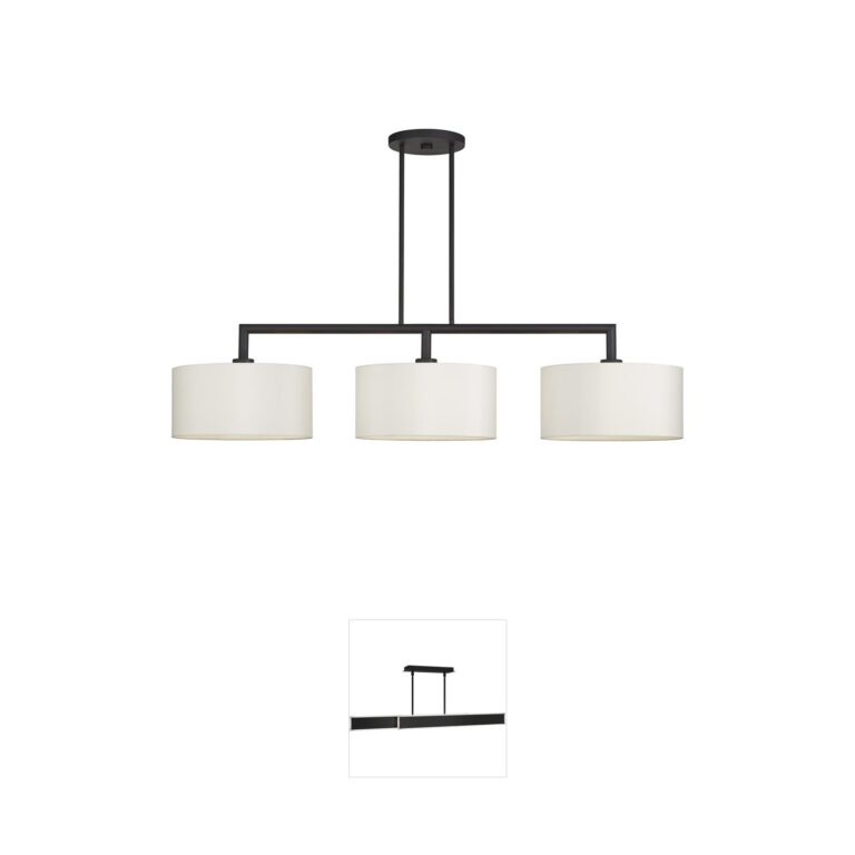 Livex Lighting Meridian Bronze Steel Linear Chandelier