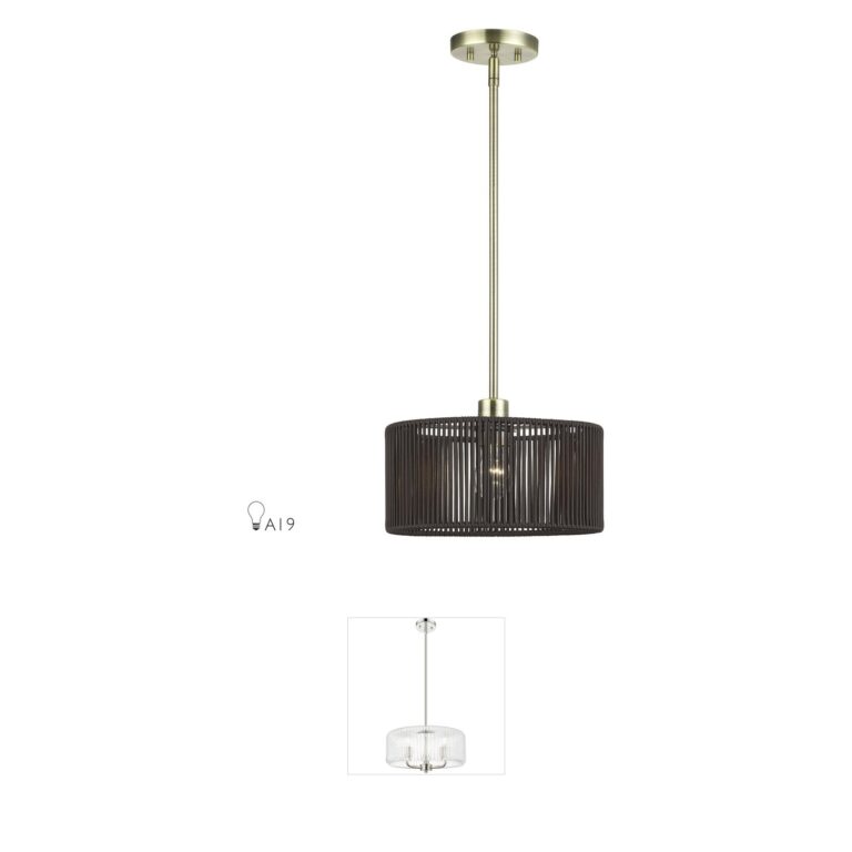 Livex Lighting Acordia Antique Brass Rope Pendant