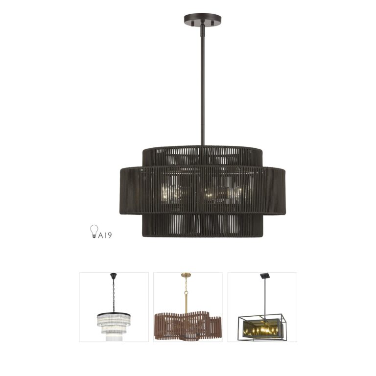 Livex Lighting Acordia Hand-Woven Rope Chandelier