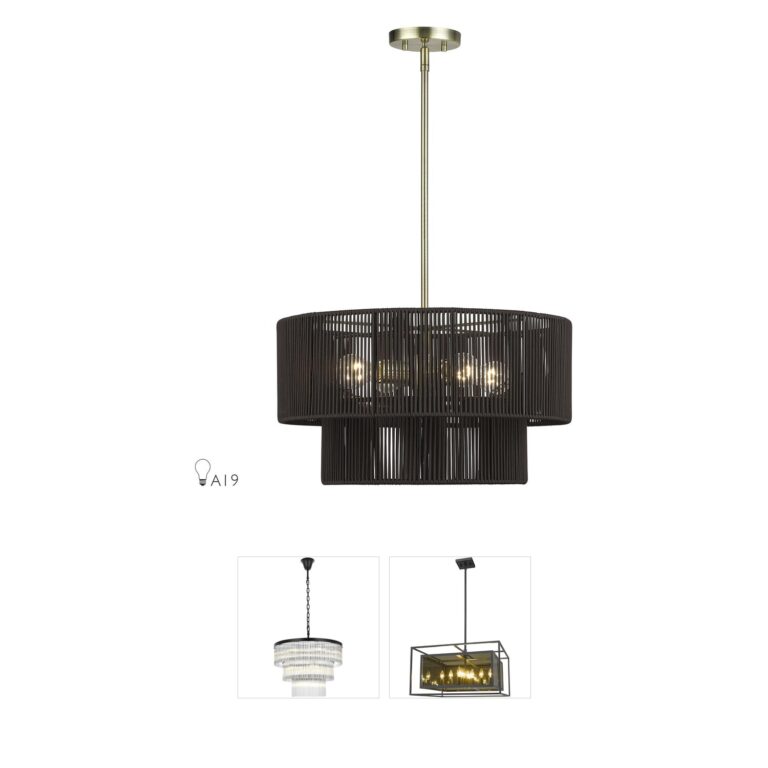 Livex Lighting Acordia Hand-Woven Rope Chandelier