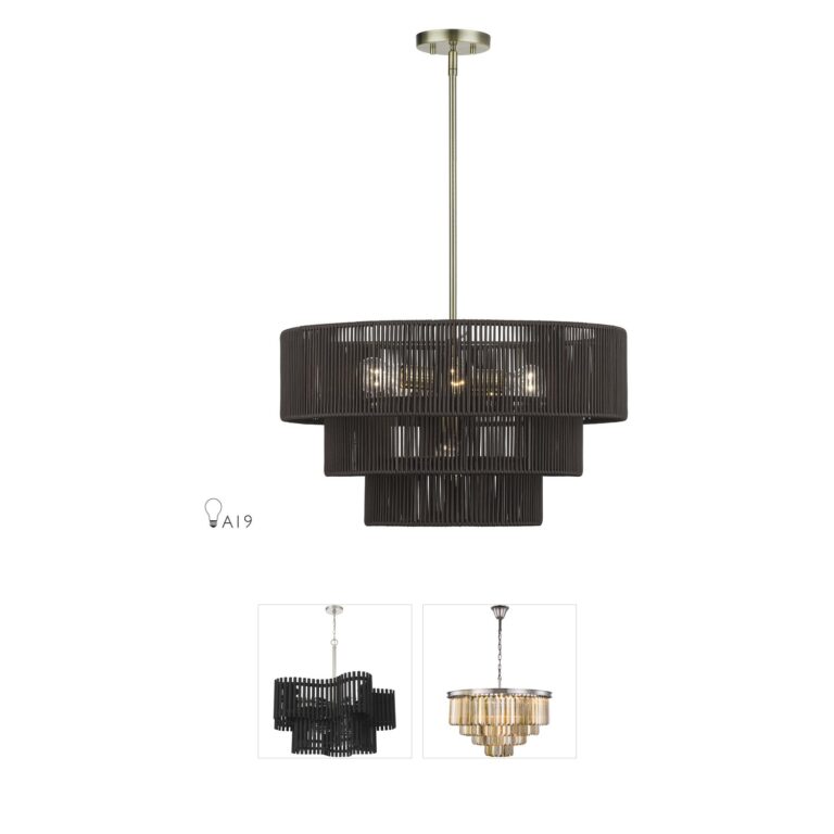 Livex Lighting Acordia Hand-Woven Rope Chandelier