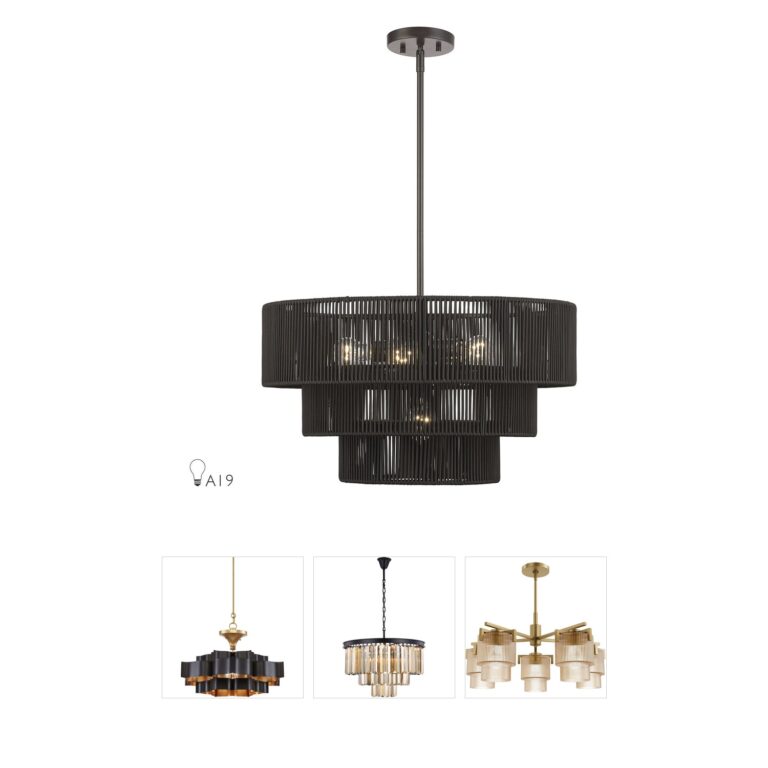 Livex Lighting Acordia English Bronze Rope Chandelier