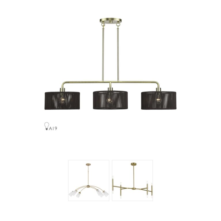 Livex Lighting Acordia Antique Brass Rope Island Light