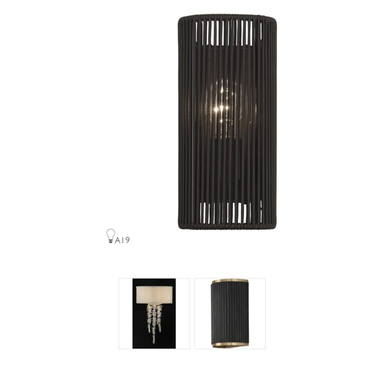 Livex Lighting Acordia Hand-Woven Rope Wall Sconce in English Bronze