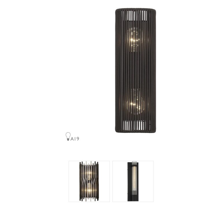 Livex Lighting Acordia Hand-Woven Rope Wall Sconce in English Bronze