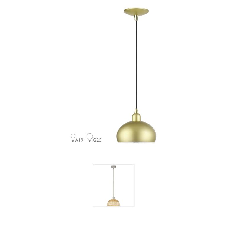 Livex Lighting Domma Soft Gold Steel Mini Pendant