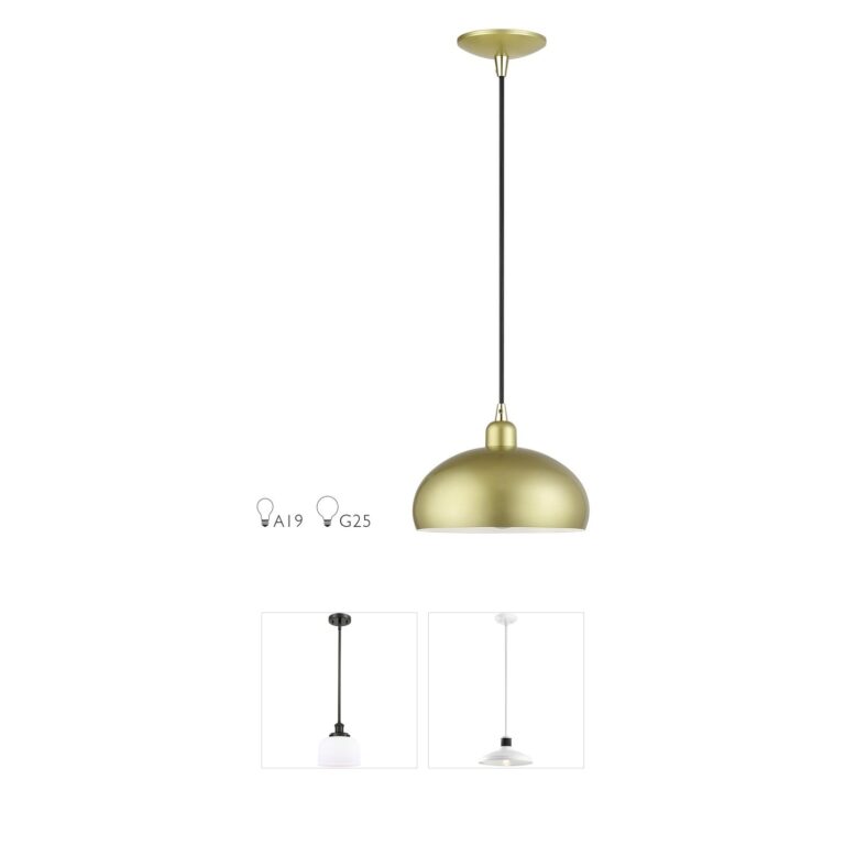 Livex Lighting Domma Soft Gold Steel Pendant