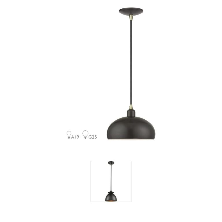Livex Lighting Domma English Bronze Steel Pendant