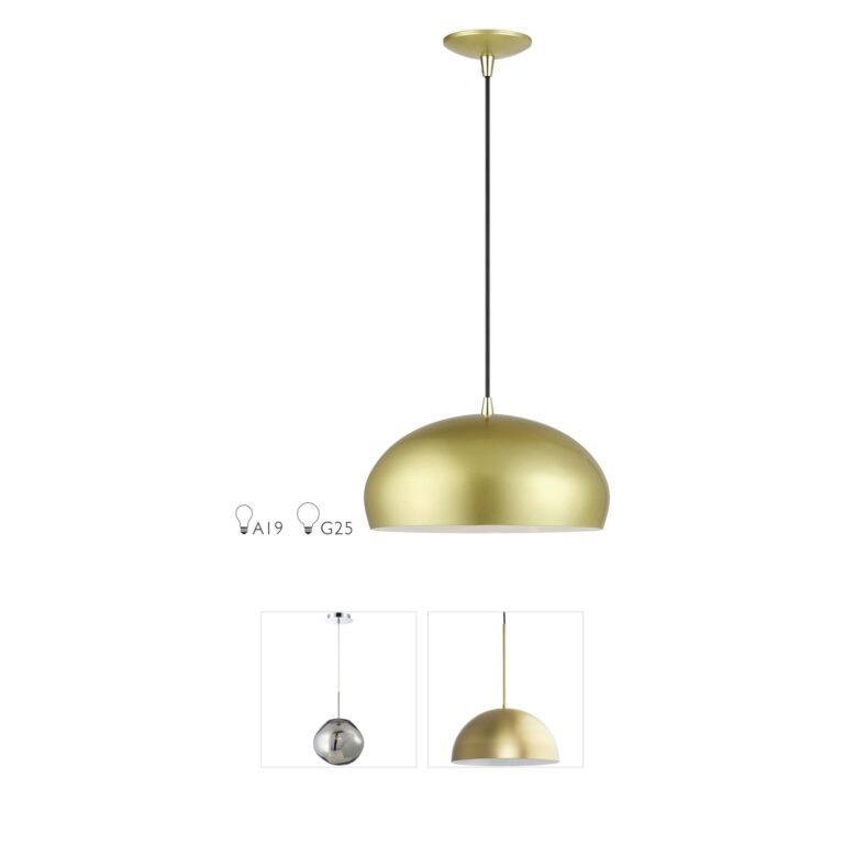 Livex Lighting Domma Soft Gold Steel Pendant