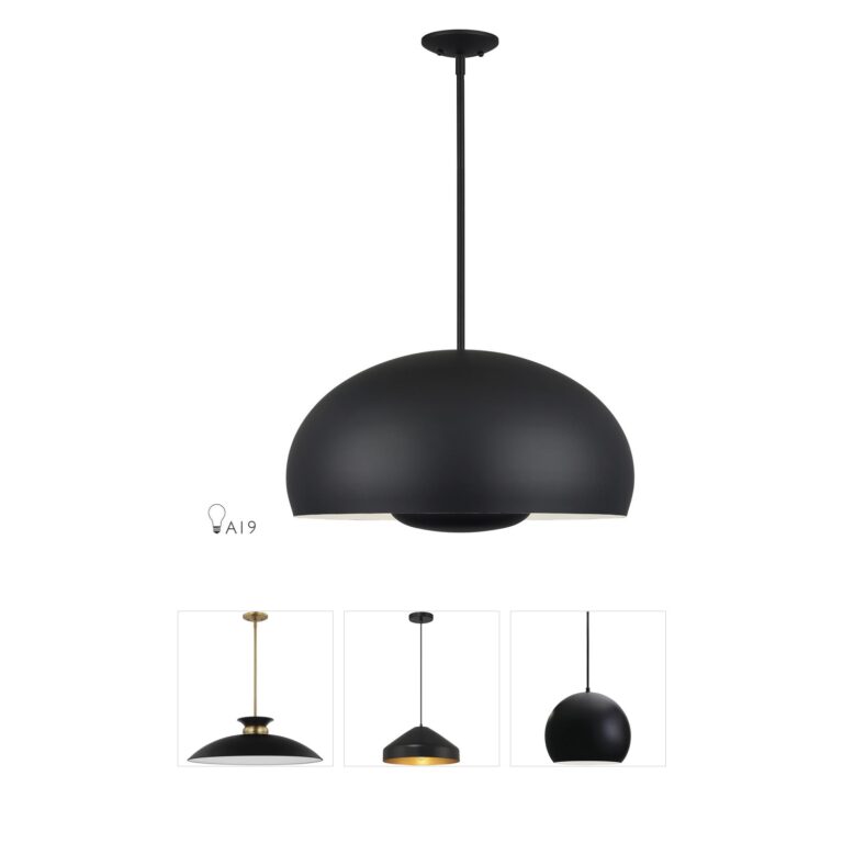 Livex Lighting Domma 4-Light Black Steel Pendant