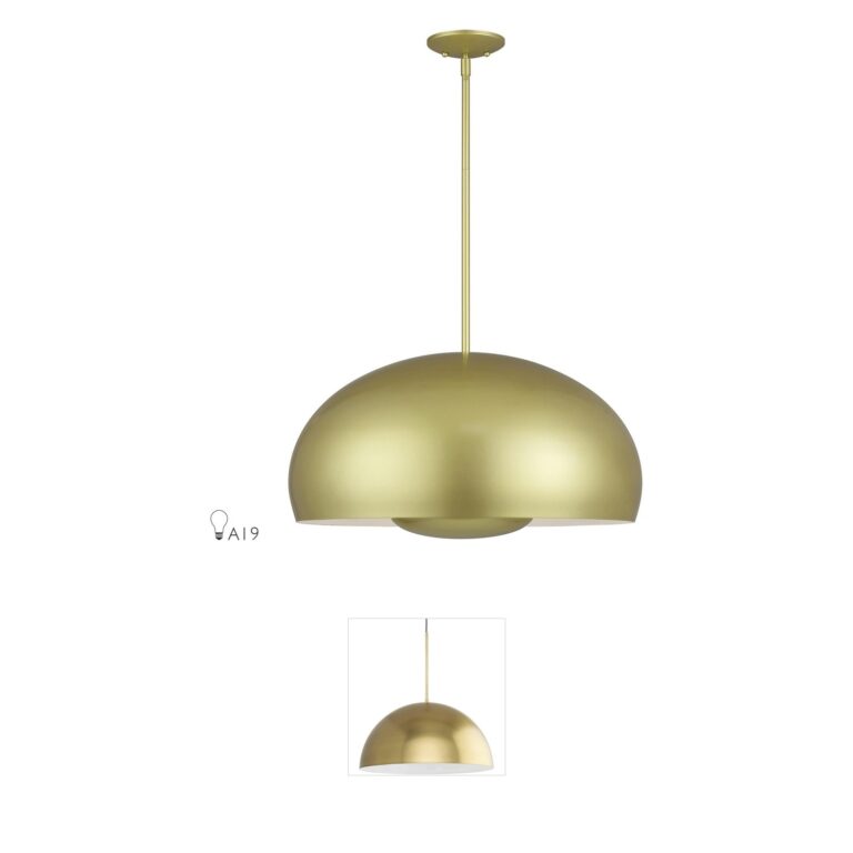 Livex Lighting Domma Soft Gold Steel Pendant