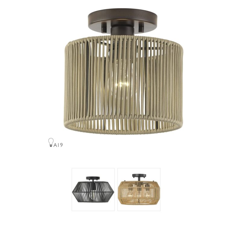 Livex Lighting Acordia Venetian Gold Rope Semi-Flush Mount