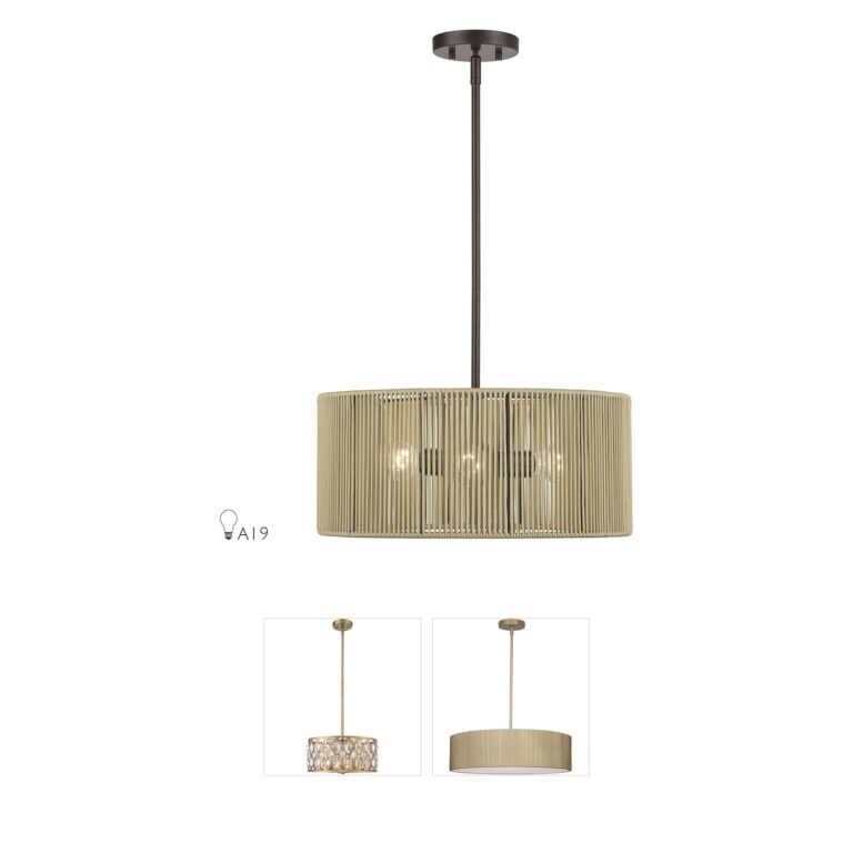 Livex Lighting Acordia English Bronze Rope Chandelier