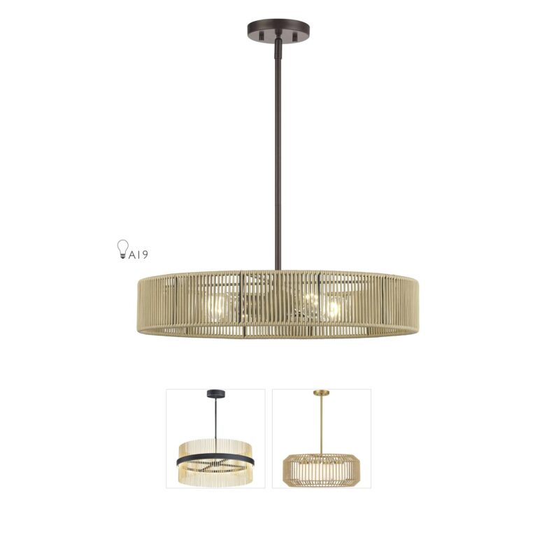 Livex Lighting Goldiemesh English Bronze Rope Pendant