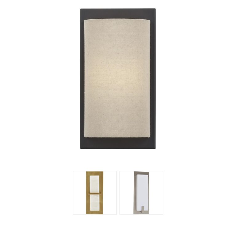 Livex Lighting Bellingham Bronze Wall Sconce with Hand Crafted Parchment Shade