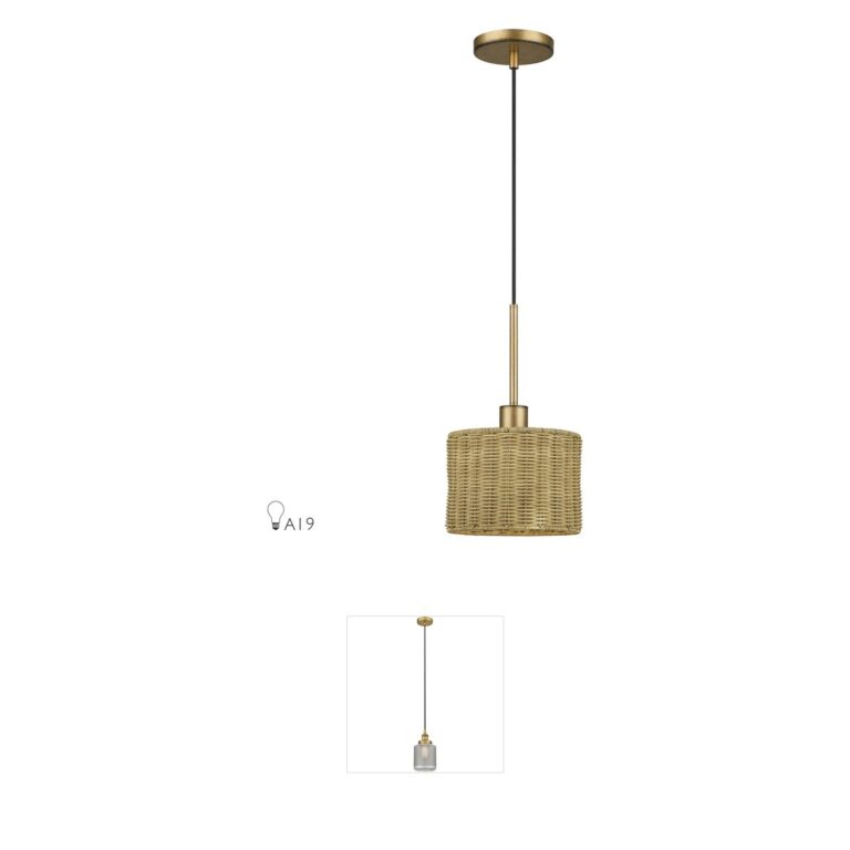 Livex Lighting Weavington Hand-Woven Rattan Mini Pendant