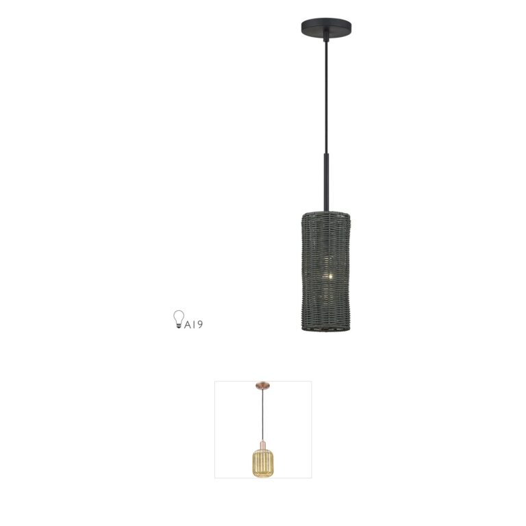 Livex Lighting Weavington Hand-Woven Rattan Mini Pendant