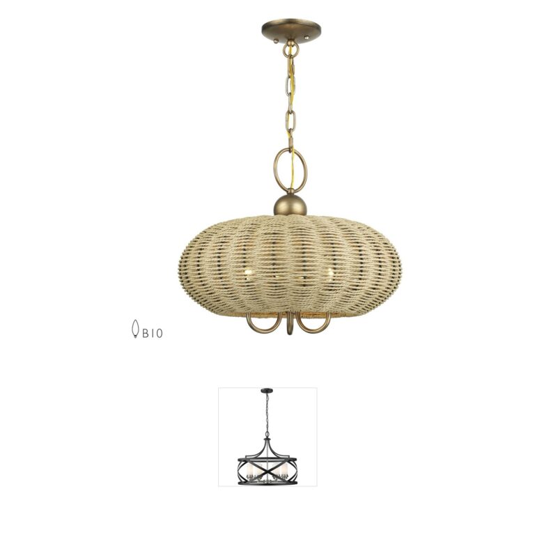 Livex Lighting Summervine Hand-Woven Rope Chandelier