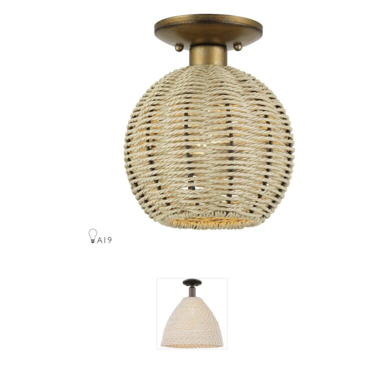 Livex Lighting Summervine Paper Rope Semi-Flush Mount