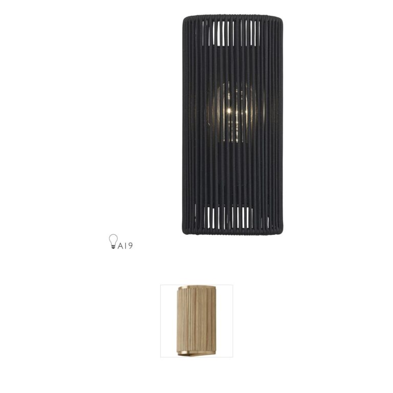 Livex Lighting Acordia Parisian Night Hand-Woven Rope Wall Sconce
