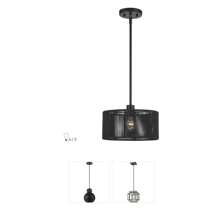 Livex Lighting Acordia Black Rope Pendant