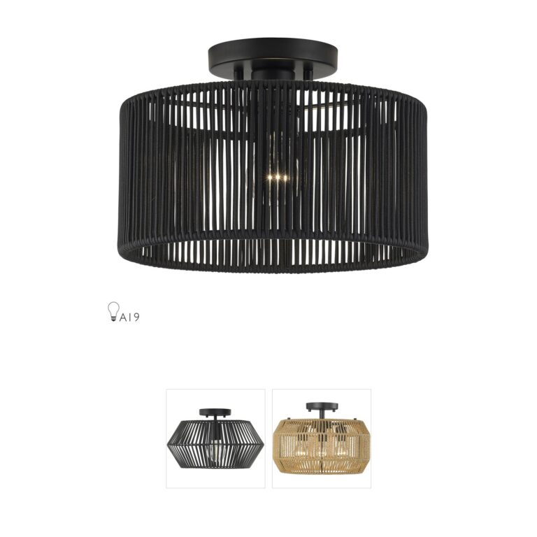 Livex Lighting Acordia Hand-Woven Parisian Night Rope Semi-Flush Mount