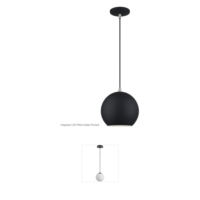 Livex Lighting Kuppola Black Aluminum LED Pendant