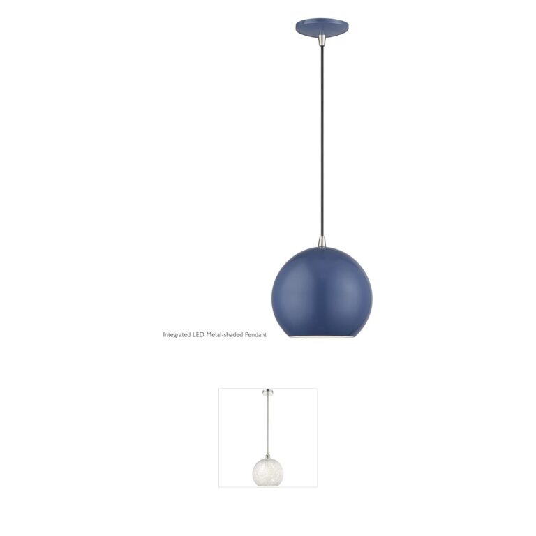 Livex Lighting Kuppola Ocean Blue Aluminum Pendant