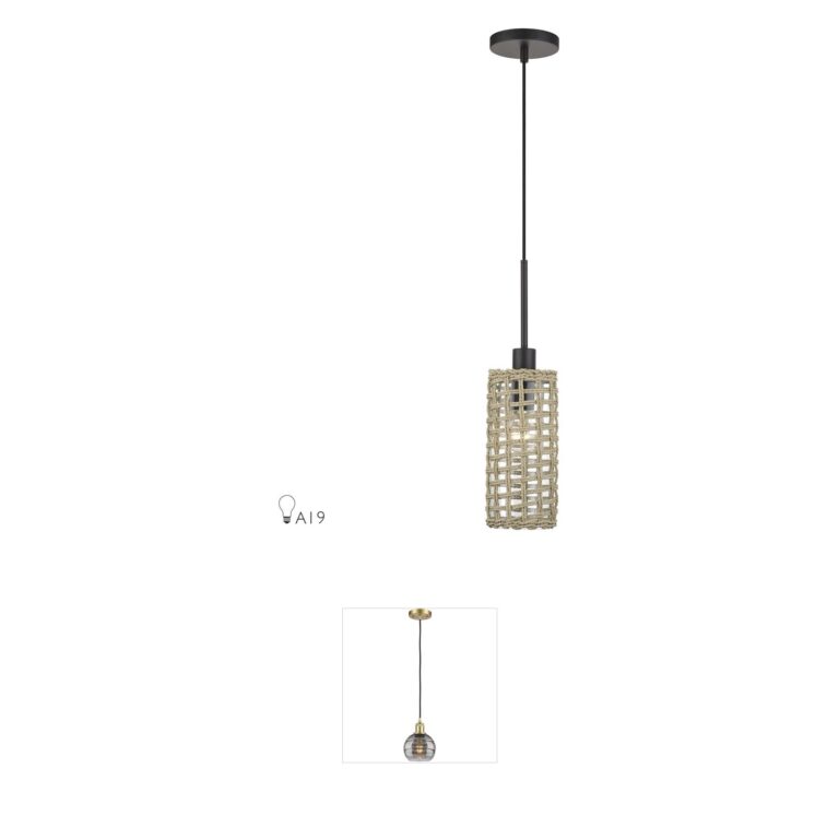 Livex Lighting Twinewell Bronze Textured Mini Pendant